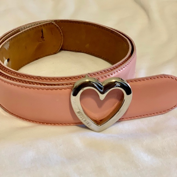 Pink Heart Moschino belt